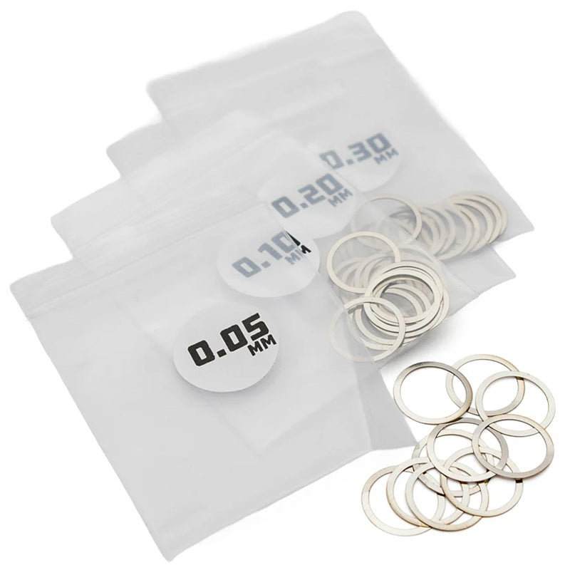 MicroTune Shims - 12mm ID x 0.05, 0.10, 0.20, 0.30 - 10pcs