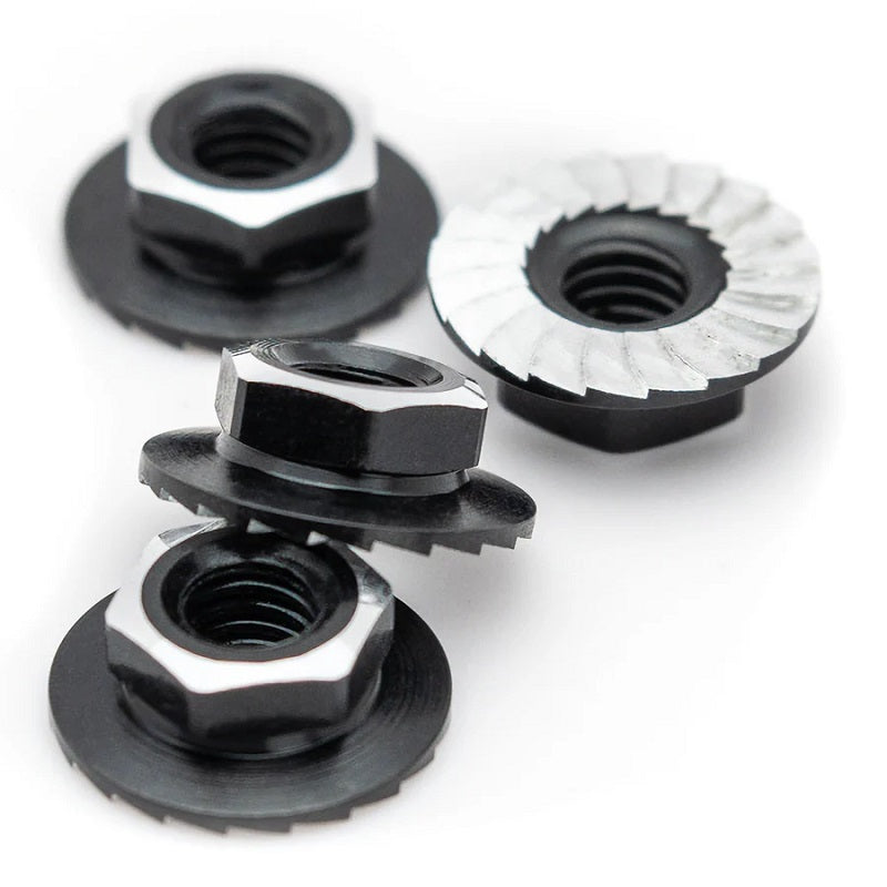 7075 Aluminum Lockdown Wheel Nuts - M4 - Black - 4pcs