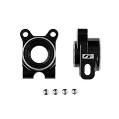 RC10B7 FT Aluminum Rear Hubs, -4 Offset, Black