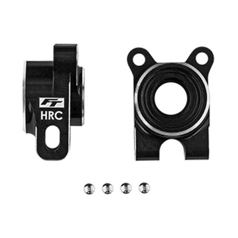 RC10B7 FT Aluminum Hrc Rear Hubs, 4- Offset, Black