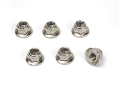 M4 Flanged Lock Nuts (6pcs)