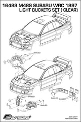 M48S Subaru WRC 1997 Light Buckets Set (Painted)