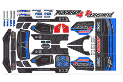 Body Decal Sheet - Punisher 4 - Pre-Cut - Color Blue - 1pc