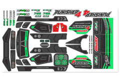 Body Decal Sheet - Punisher 4 - Pre-Cut - Color Green - 1pc