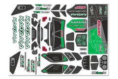 Body Decal Sheet, Kagama XP 6S, Pre-Cut, Green Color, 1pc