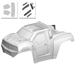 Polycarbonate Body - Punisher XD - Clear - Cut - Decals - 1