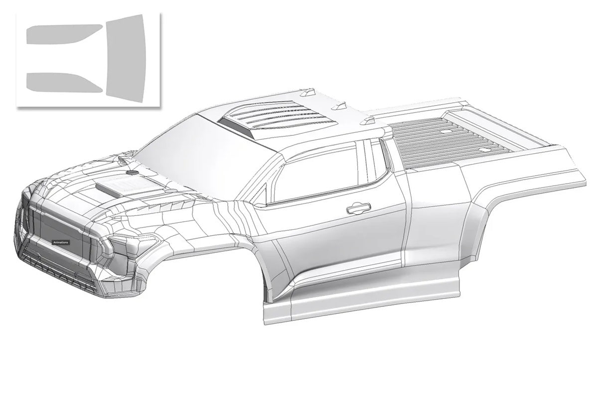 Polycarbonate Body - Furago XD - Clear - Cut - Decals - 1 Pc