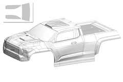 Polycarbonate Body - Furago XD - Clear - Cut - Decals - 1 Pc