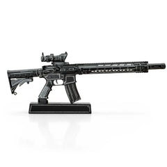 AR-15 Black with White Cel Shade Diecast 1:3 Scale Model