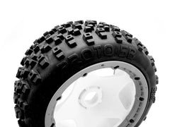 PROT TIRE (White / Baja 5B Rear / 2pcs)