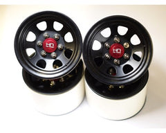 Steel 2.2 Beadlock 6-Lug Wagon Wheels for 12mm Hex Black 4