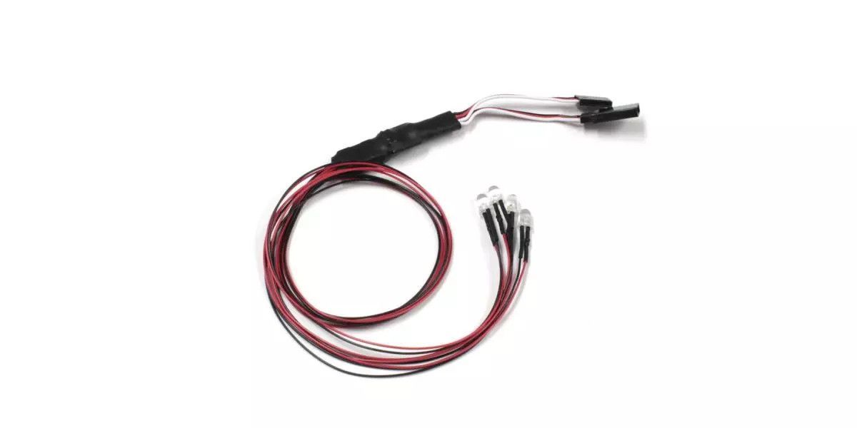 LED Light Unit (5mm/4 Bulbs/L=400/Red)