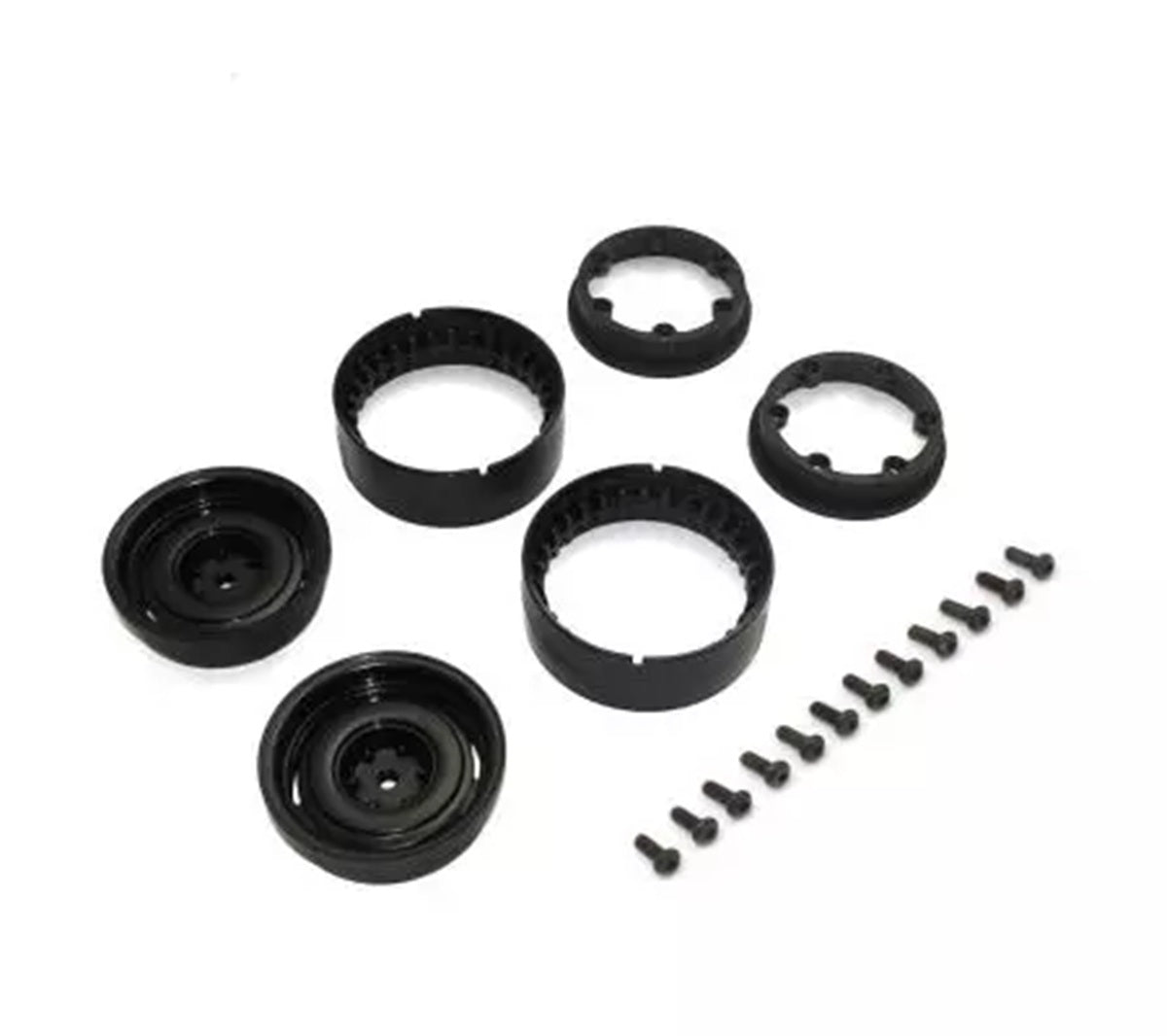 Bead-lock Wheel 1.9" Dish Blac (KC10/2pcs)