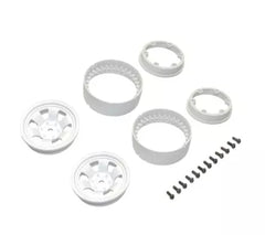 Bead-lock Wheel 1.9" Spoke White (KC10/2pcs)