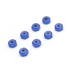 M2 Aluminum Nylon Color Nut 8pcs (Blue)