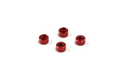 Al Friction Mount Collar (3.0mm/Red/4pcs)