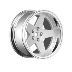 5 Spoke Matte Silver 1/10 Drift Wheel, 2, 4, 6, 8mm