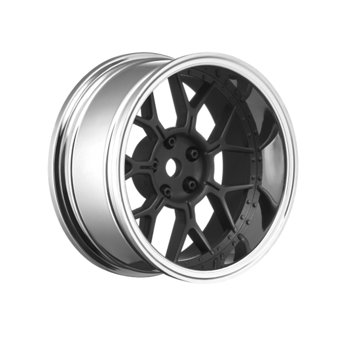 14 Spoke Matte Black 1/10 Drift Wheel, 2, 4, 6, 8mm