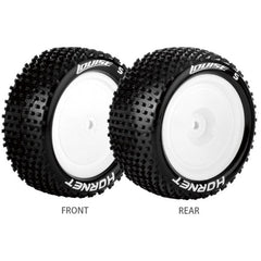 E-Hornet 1/10 4WD Front Buggy Tire Soft, 12mm Hex, Mounted