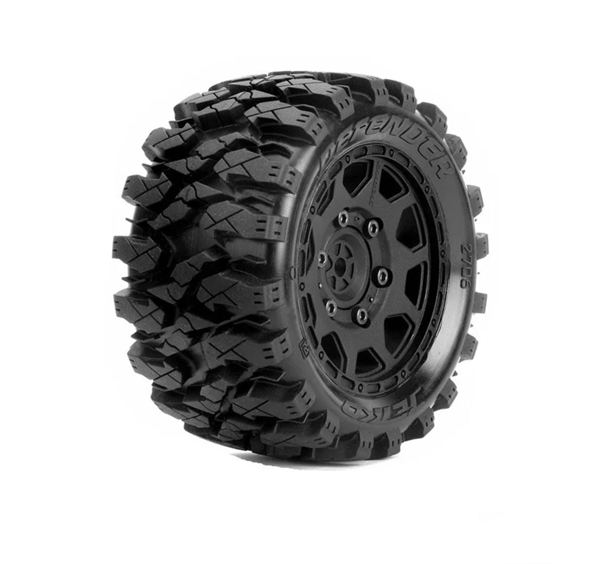 1/10 2.8" ST Defender Belted Tires (2) w/ Removable Hex