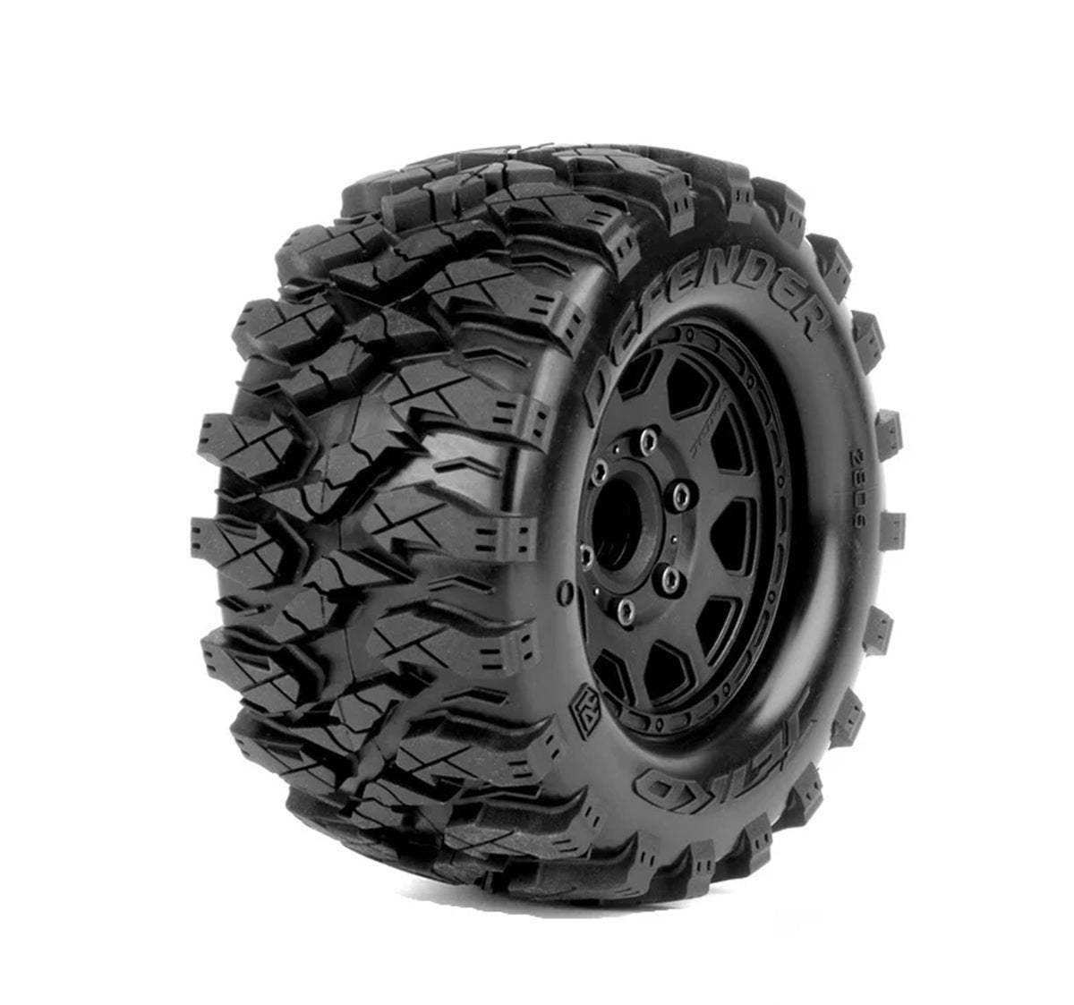 1/10 2.8" MT Defender Belted Mounted Tires (2) w/ Removable