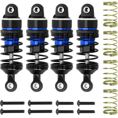 Aluminum Front / Rear Adjustable Shocks Blue