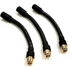 8mm Female to 6.5mm Male 3 Inch Extensions (3 Pack)