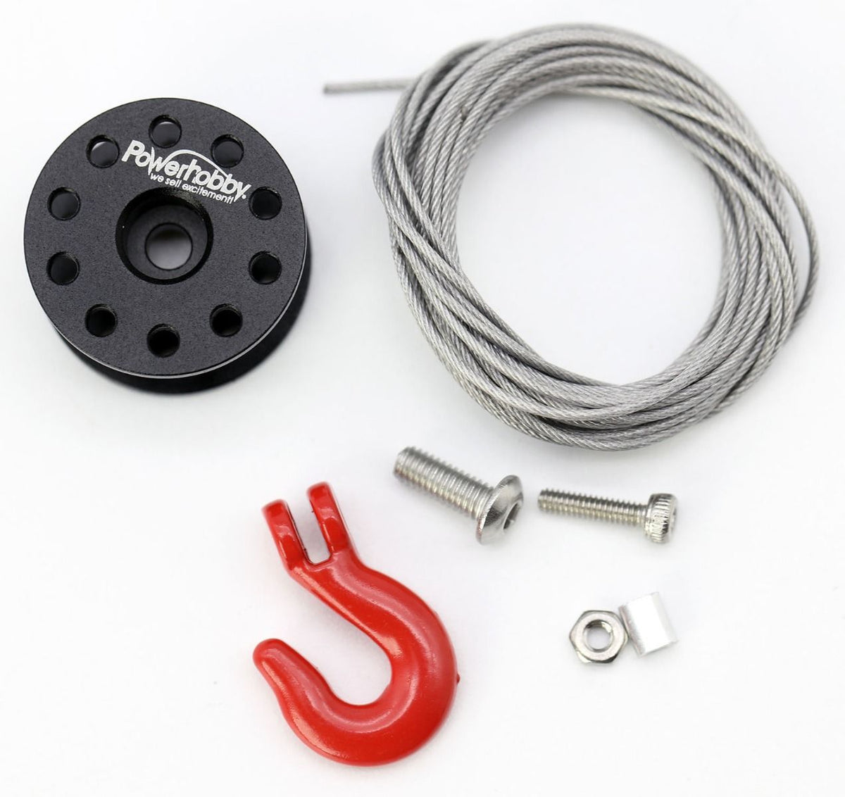 Low Profile 25T Servo Winch Spool Kit, Black