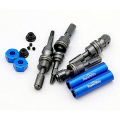 Front Steel Driveshaft / CVD, Blue, fits Traxxas Slash 4x4, Stampede 4x4