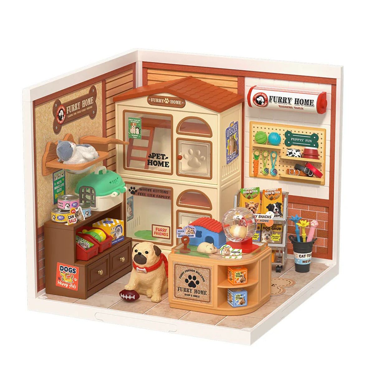 Furry Friends' Home DIY Miniature House