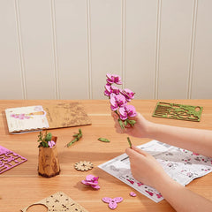 Purple Moth Orchid DIY Wooden Flower