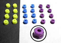 8-32 / 4MM NYLON NUTS NEON BLUE / 8
