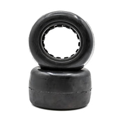 Slick - Stadium Truck Tires w/ Inserts, Red, Yellow Compound