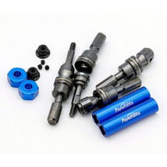 Front Steel Driveshaft / CVD, Blue, fits Traxxas Slash 4x4, Stampede 4x4