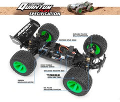 Quantum XT Flux 80A Brushless 1/10 4WD Stadium Truck Ready To Run - Silver