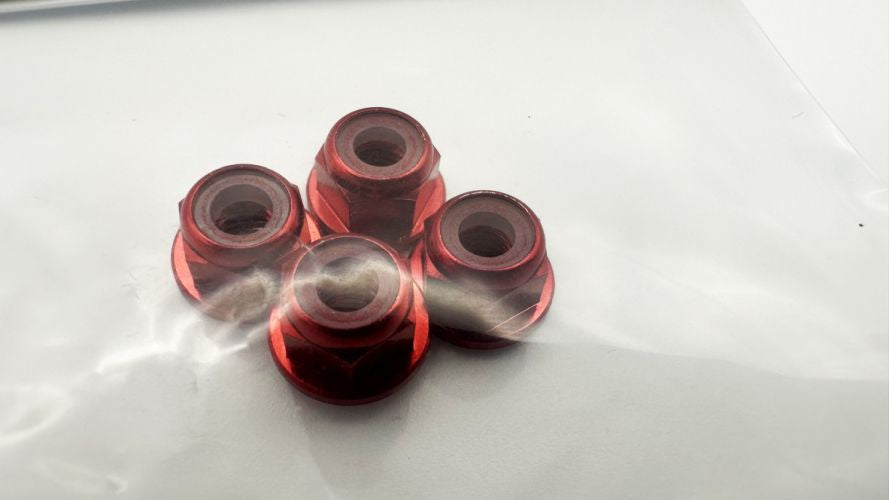 Wheel Nuts Red 4 Pack