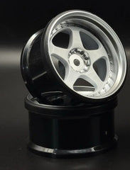 NIZ 5-Star Multipiece Style 1-10 White Rims, 6mm Offset