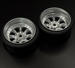 Pana 8-Spoke Style 1/10 Silver Rims, 6mm Offset