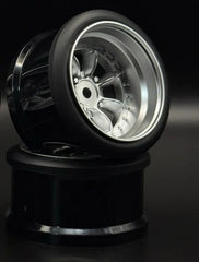 Pana 8-Spoke Style 1/10 Silver Rims, 8mm Offset