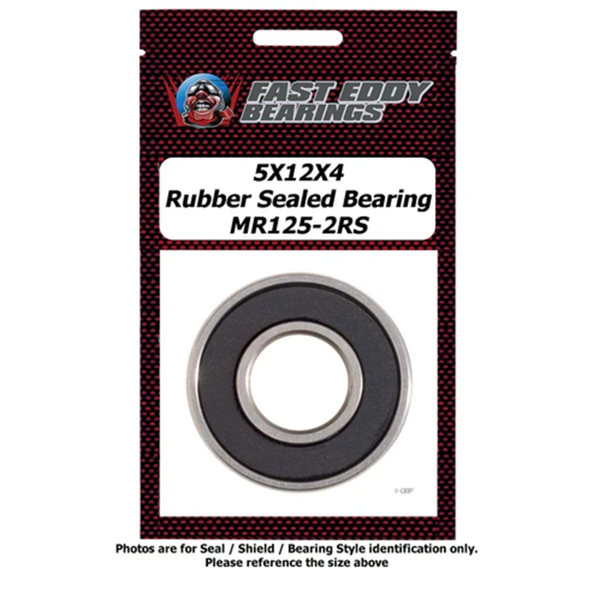 5x12x4 Rubber Sealed Bearing MR125-2RS