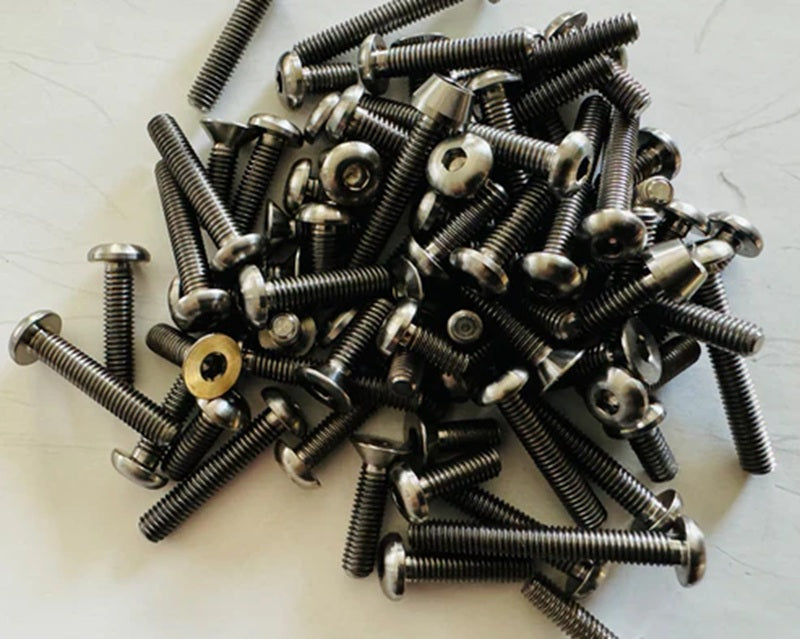 Team Associated B7 HyperLite Ti Upper Screw Kit (Natural)