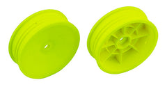 Slim Front Wheels, 2WD Yellow 2.2" 12mm Hex, for B6 and B6D