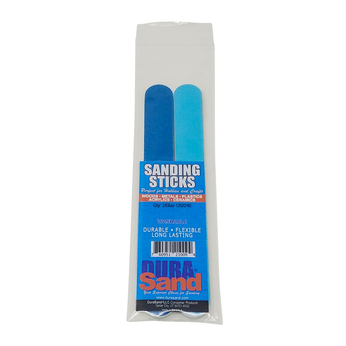 Sanding Sticks, 2 Pieces Bagged, 120/240 Blue