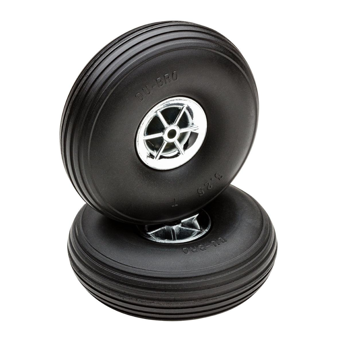 3-1/4" Diameter Treaded Chrome Wheels 2/pkg