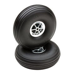 3-1/4" Diameter Treaded Chrome Wheels 2/pkg