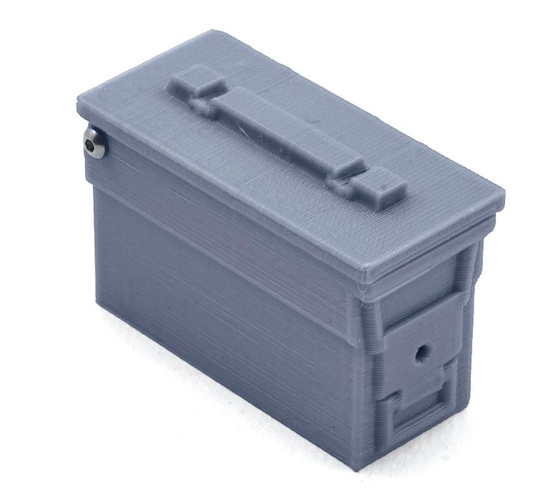 Military Ammo Box w/Opening Lid (Grey)