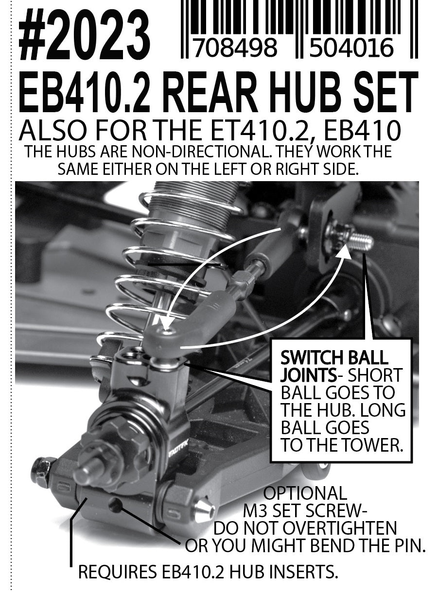 EB410.2 HD Rear Hub Set, 7075