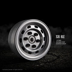 1.9 SR02 Beadlock Wheels (Semigloss Silver) (2)