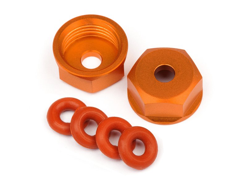 Aluminum Bottom Shock Cap (Orange/2pcs) Savage XS