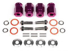 Aluminum Wide Hex Hub 12mm (24mm Wide/Purple) Wheely King